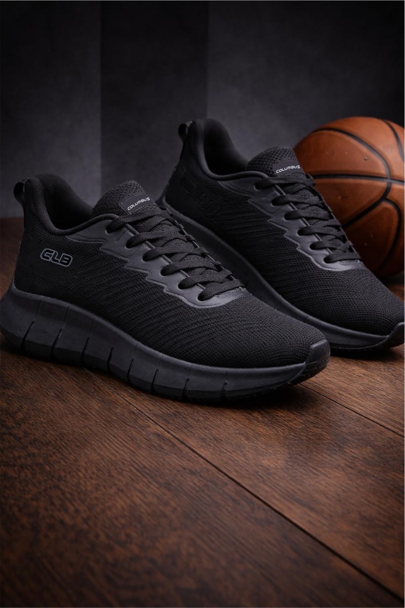 Columbus Rebel Men's Sports Shoe - Running, Walking, Training & Gym, Outdoors - Black & Dark Grey, UK6 - Image 2