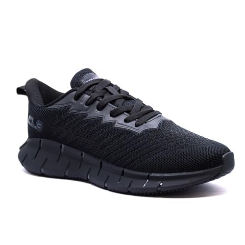 Columbus Rebel Men's Sports Shoe - Running, Walking, Training & Gym, Outdoors - Black & Dark Grey, UK6 - Image 1