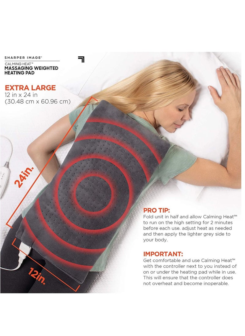 Generic Heat Weighted Heating Pad Massaging Calming Heat Vibration 4lb 12x24  - Image 5