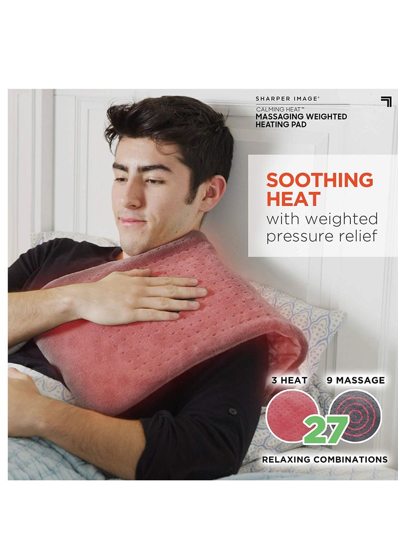 Generic Heat Weighted Heating Pad Massaging Calming Heat Vibration 4lb 12x24  - Image 3