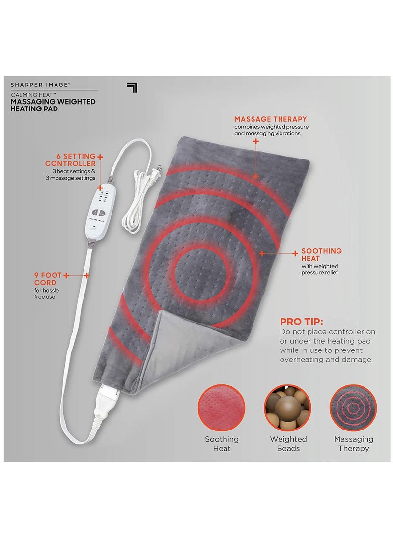 Generic Heat Weighted Heating Pad Massaging Calming Heat Vibration 4lb 12x24  - Image 1