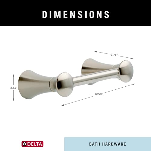 Delta Lahara (1-Pack) Toilet Paper Holder Brilliance Stainless Steel Tissue Roll Holder for Bathroom Organization and Storage Pivoting Toilet Tissue Holder Wall Bathroom Accessories 73850-SS - Image 3