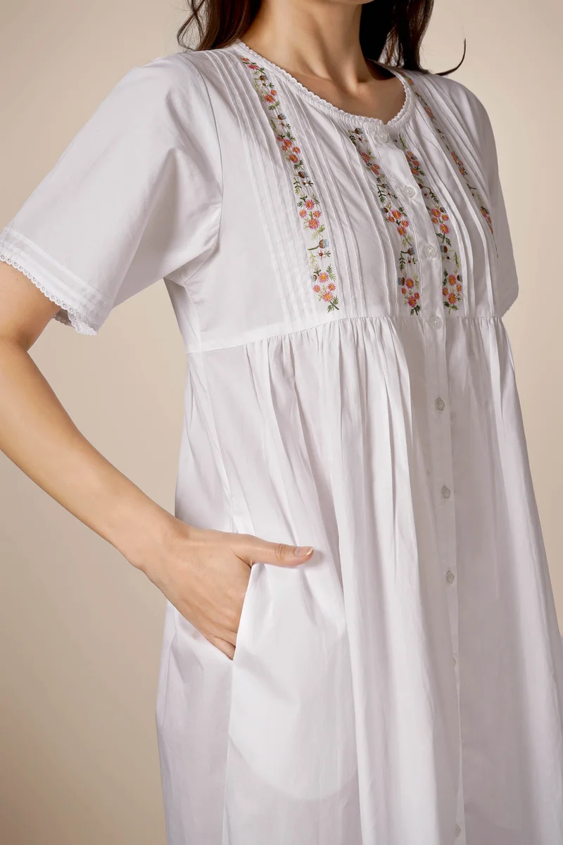 After Dark Rebecca, Embroidered Nightdress