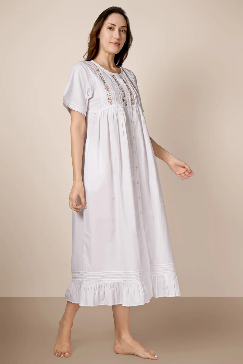 After Dark Rebecca, Embroidered Nightdress