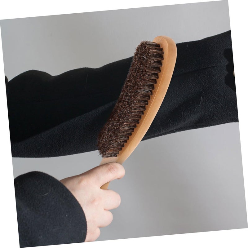 Wooden Anti Static Dust Removal Brush and Cap Cleaning Brush 2pcs Soft Bristle for Clothes Hats Household Travel - Image 5