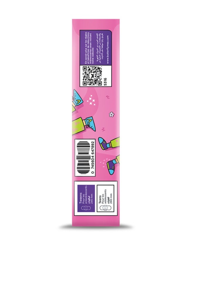 BUTTERFLY Butterfly Breathables Besties for tweens Ultra thin Sanitary Pads, Suitable for 10 - 12 years - 8 Count  - Image 5