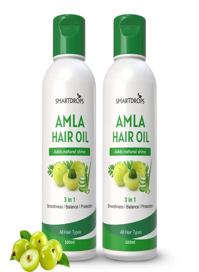 Smartdrops Amla Oil Hair Care Blend for Regular Scalp Massage and Styling Routine, Non Sticky Hair Oil Suitable for All Hair Types | 100ml (Pack 2) - Image 1