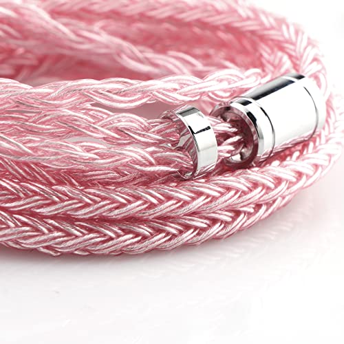 Linsoul كابل Linsoul Tripowin Zonie IEM، 16 نواة مطلية بالفضة، كابلات سماعات أذن مطورة، 1.25م SPC في كابل مراقبة الأذن لـ 7hz Zero:2 Orchestra Lite Cadenza Hype4 Supermix4 (2 دبوس 0.78 مم، 3.5 مم) (وردي) - Image 4