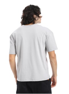 Andora Crew Neck Short Sleeves T-Shirt_Light Grey  - Image 3