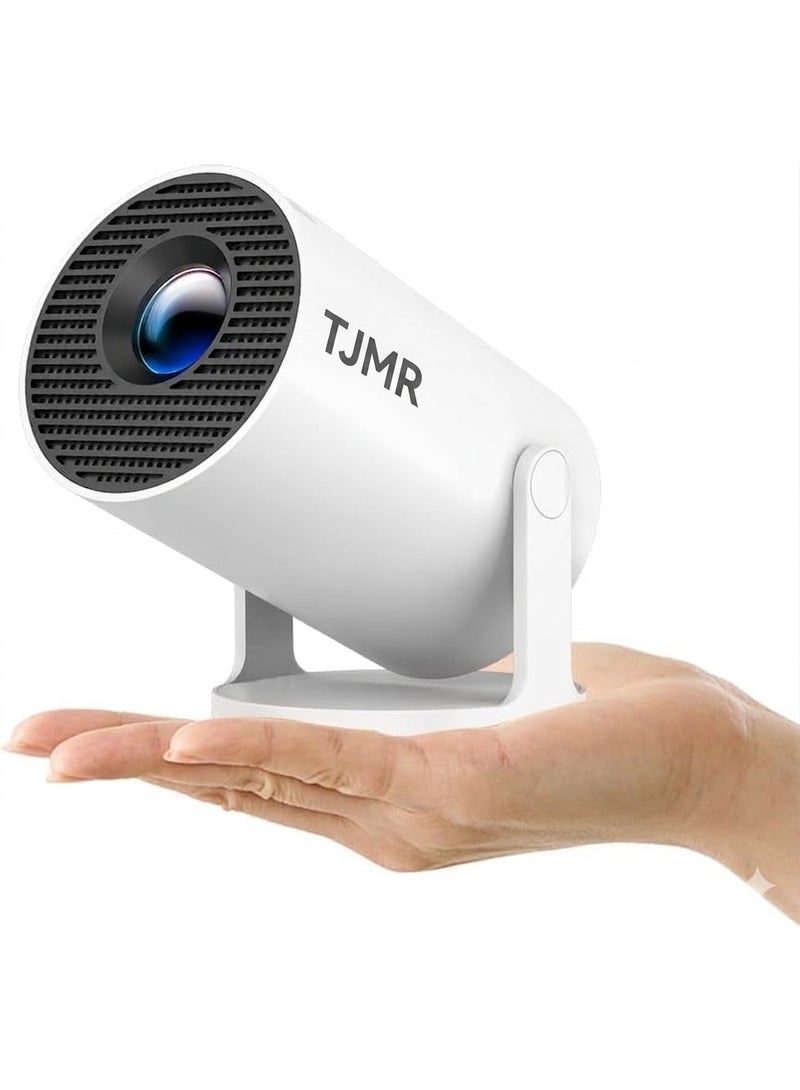 2026 Upgraded HY300PRO Mini Projector with WiFi and Bluetooth, Portable Projector 4K Support, Auto Keystone, 180 Degree Rotation, Smart Proyector for Home Outdoor - EU Plug