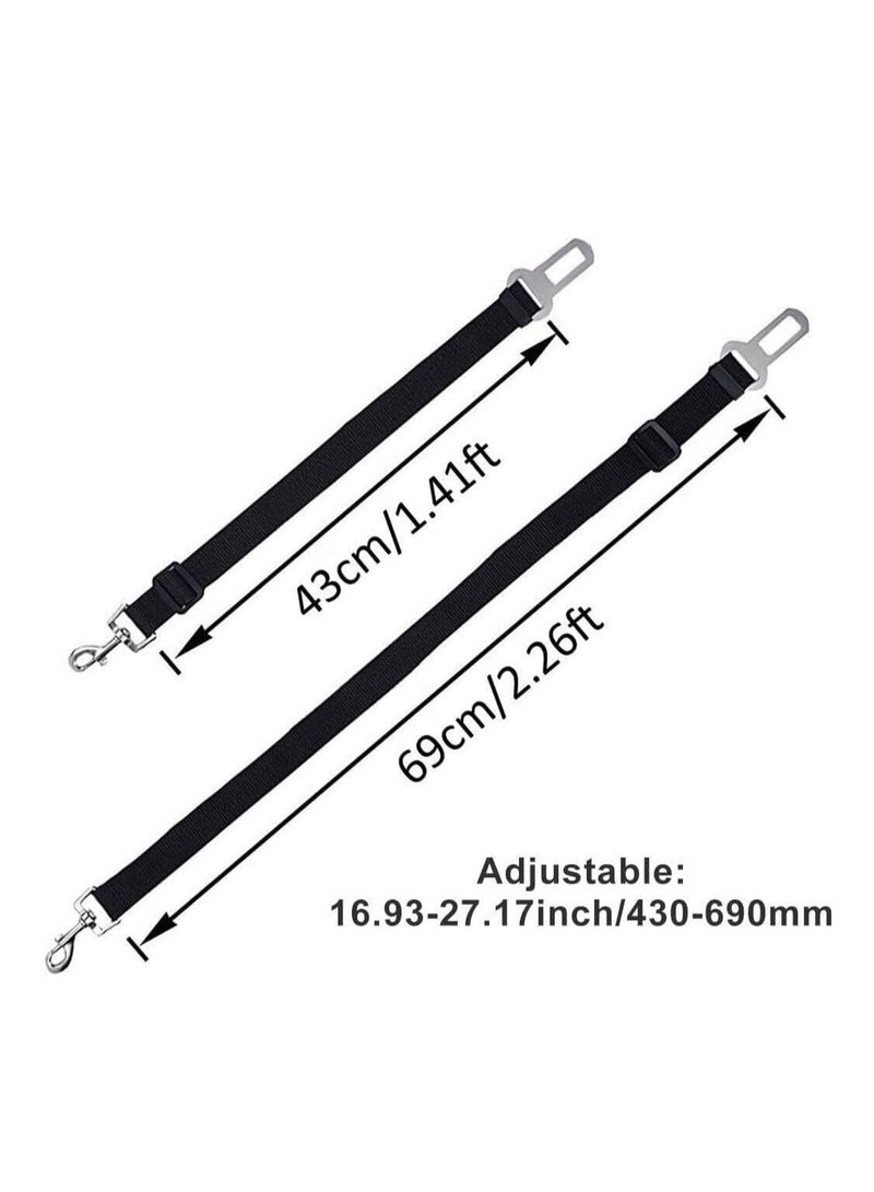 Yi 2 PACK Dog Safety Belt Adjustable dog car seat belt Yiduohua dog seat belts for cars uk Dog car harness Safety Pet Seat Belt 2 PACK Black - Image 4