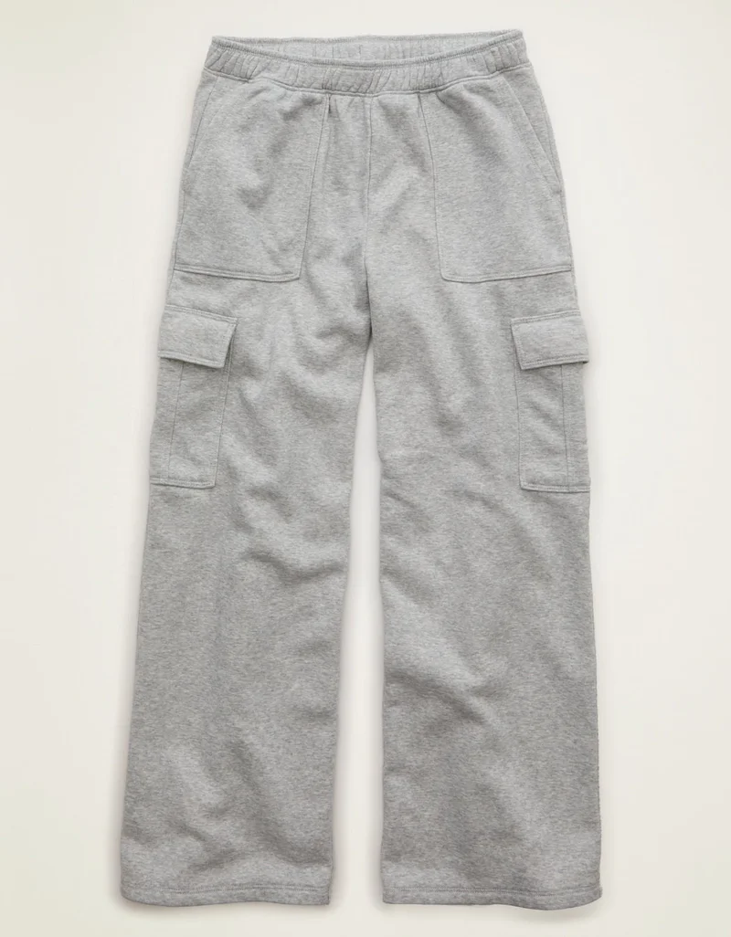American Eagle  AE Everyday Luxe Cargo Wide-Leg Sweatpant for Women | Best Price UAE