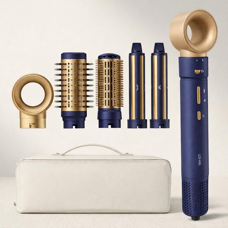Lofans 5 in 1 Multi Hot Air Styler Wrap, 110,000 RPM High-Speed Hair Dryer Brush with Auto Wrap Curlers & Blow Dryer Brush, Fast Drying & Frizz-Free Styling, No Heat Damage for Women - Image 1
