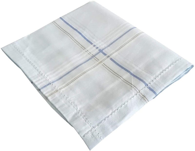 Kuber Industries 100% Cotton Premium Collection Handkerchiefs Hanky for Men, Set of 3 (Lite Colour) - Image 3