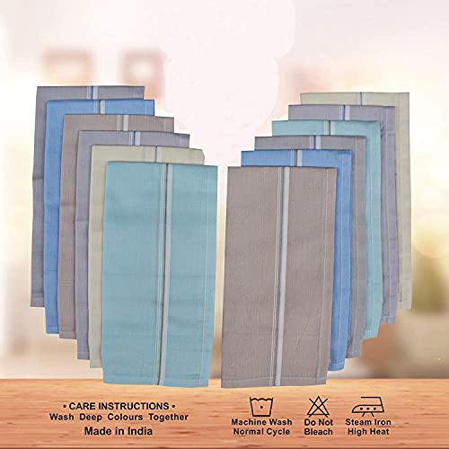 Kuber Industries 100% Cotton Premium Collection Handkerchiefs Hanky for Men, Set of 3 (Lite Colour) - Image 5
