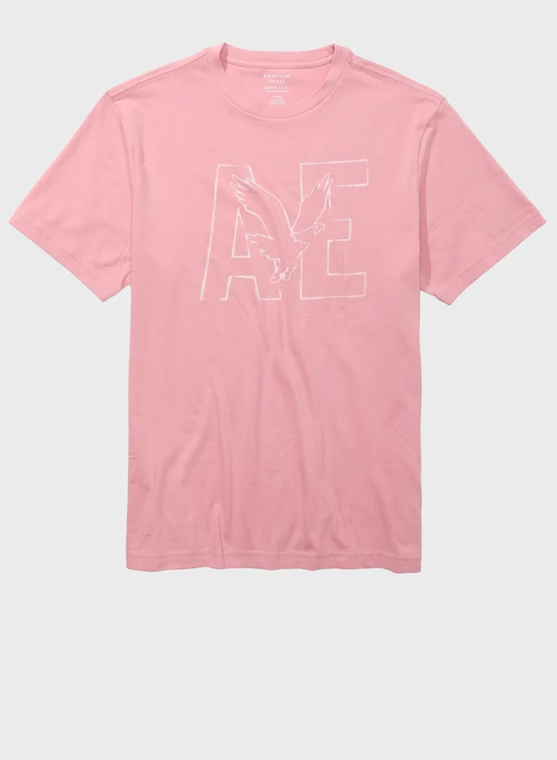 American Eagle Graphic Crew Neck T-Shirt