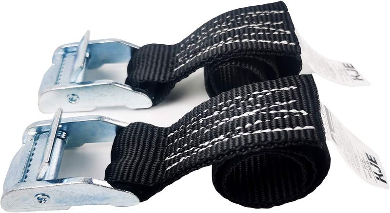 KJE 1500 lbs 1 x 2 Tie Down Straps 2 Pack Adjustable Lashing Straps Ratchet Straps Heavy Duty Ratchet Tie Down Straps Cargo Straps with Cam Buckle Suitable for Carrying Various Cargo or Luggage - Image 3