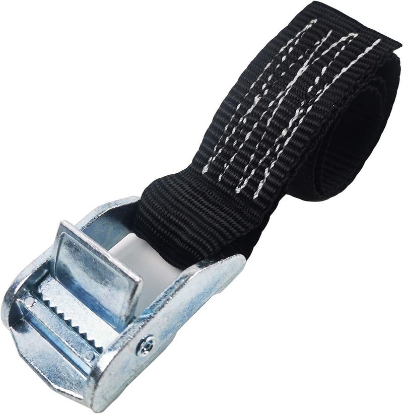 KJE 1500 lbs 1 x 2 Tie Down Straps 2 Pack Adjustable Lashing Straps Ratchet Straps Heavy Duty Ratchet Tie Down Straps Cargo Straps with Cam Buckle Suitable for Carrying Various Cargo or Luggage - Image 4