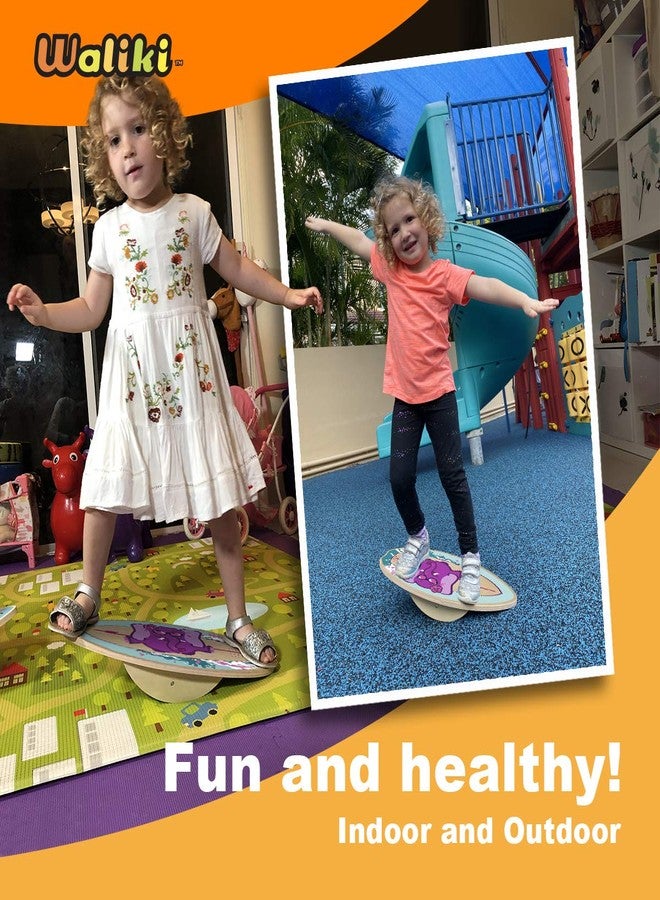 WALIKI Wood Balance Board | Ages 3-8 | Toddlers and Kids | Pink - Image 4