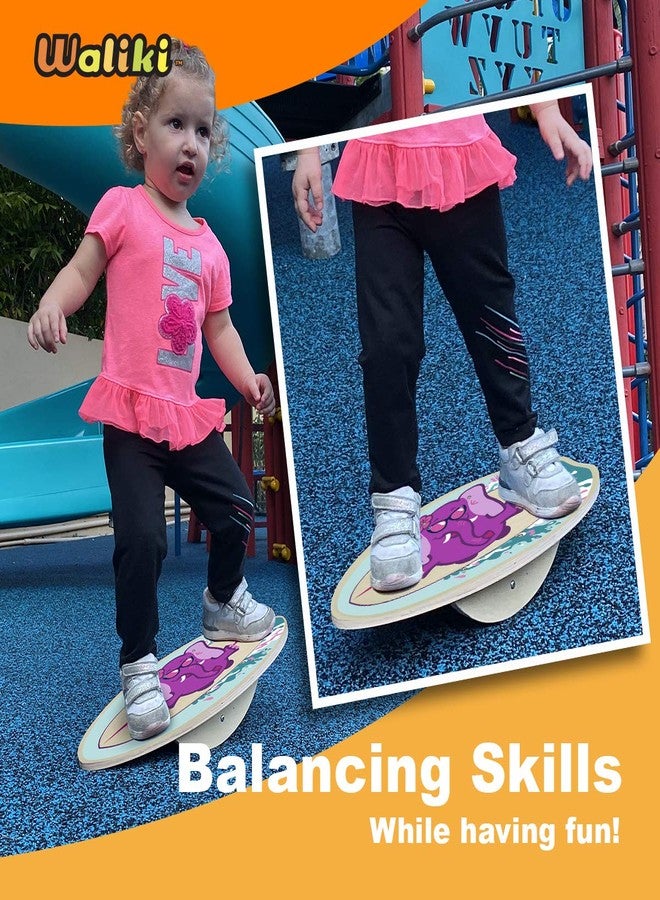WALIKI Wood Balance Board | Ages 3-8 | Toddlers and Kids | Pink - Image 2