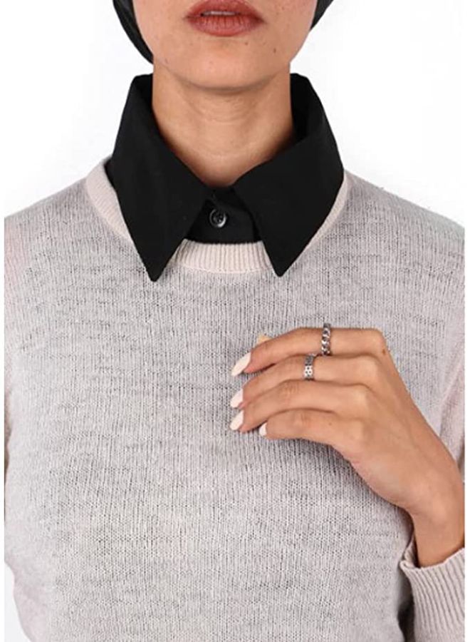 Fatah Shirt Collar - Hidden  - Black  Color for Women - Image 1