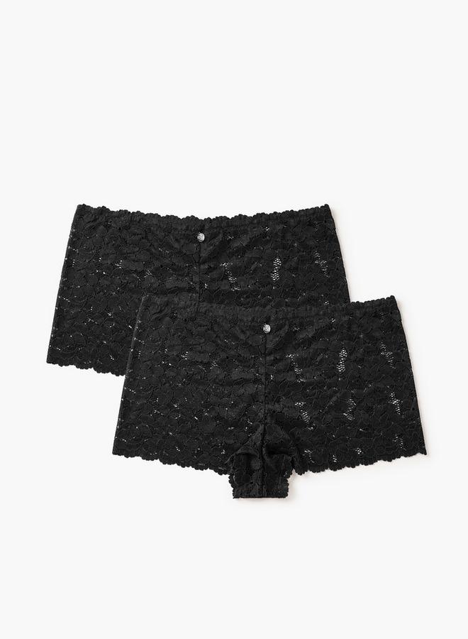 Splash FAV Set of 2 - Lace Boyshort Briefs - Image 1