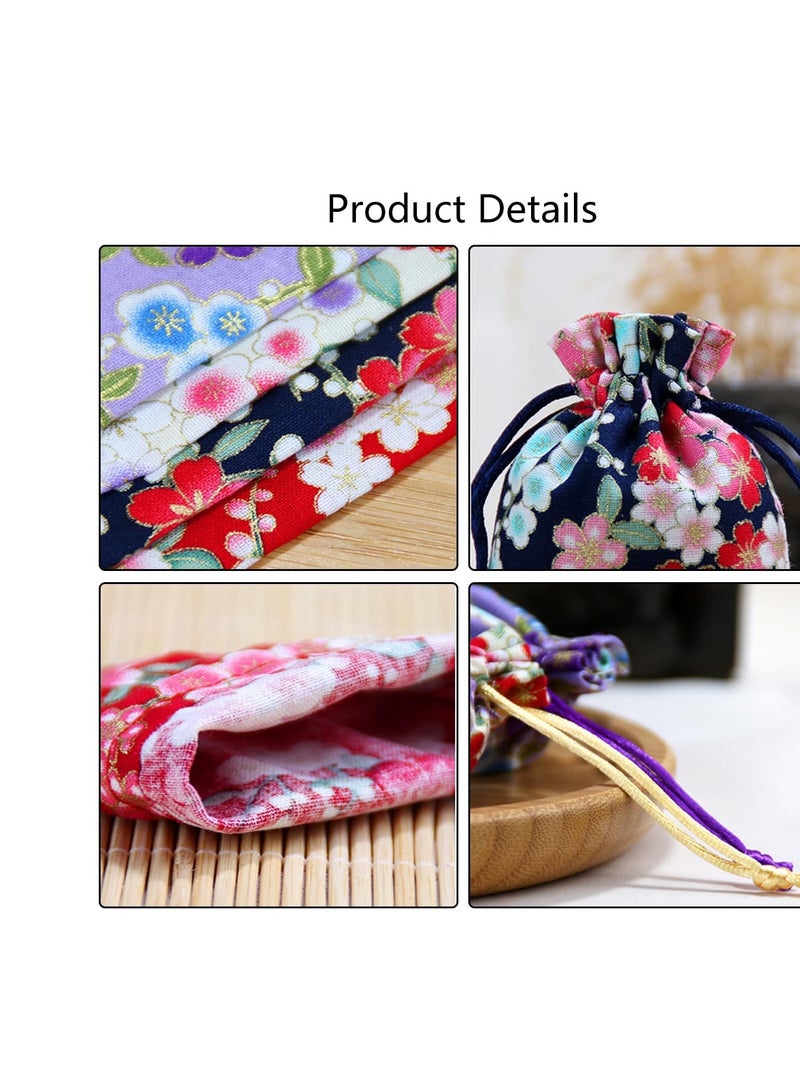 SYOSI 20Pcs Silk Drawstring Bag, Embroidered Drawstring Jewelry Pouch Bag, Jewelry Bag Candy Sachet Bags, Drawstring Gift Bags, Jewelry Crystal Bag, Present Package Bag, for Wedding Party Favors DIY  - Image 4
