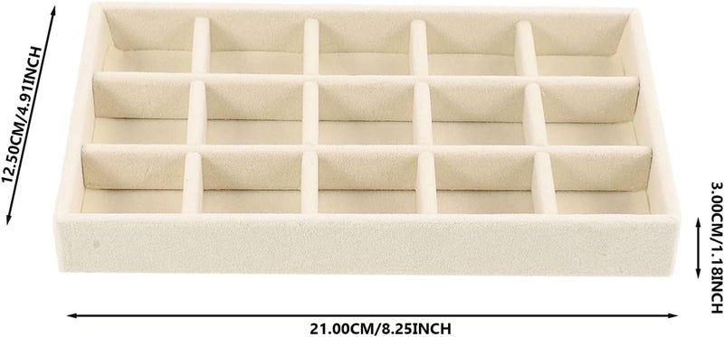 klarako 4pcs Box Storage Box lady parts ornament display case desktop accessories jewelry tray jewelry organizer beads hanging drawers for closet Jewelry Case bracelet watch Miss flannel - Image 2