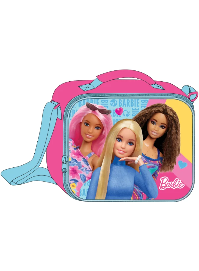 Barbie Barbie 5 in 1 Value Pack (16" Trolley Bag with Lunch Box, Lunch bag, Water Bottle and Pencil Case)