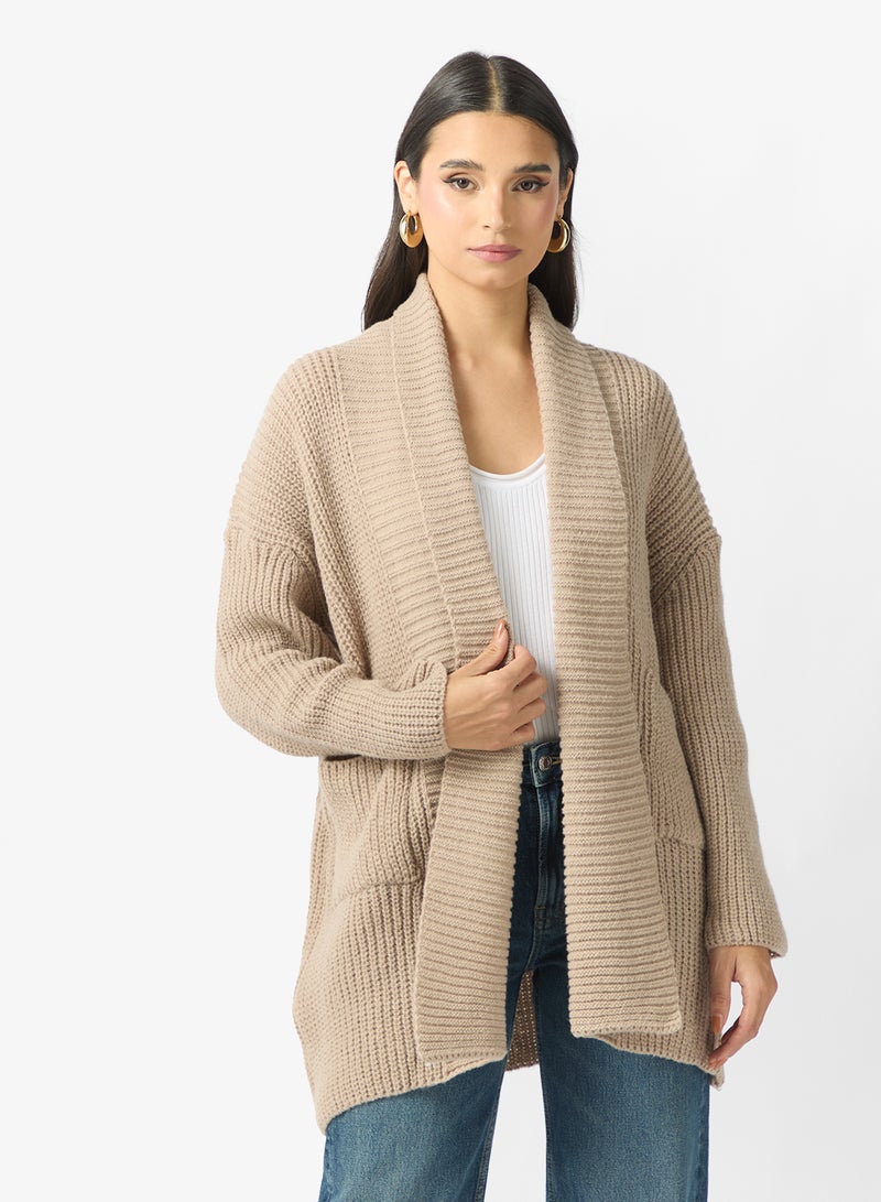 ايلا كارديجان مفتوح بضلوع - Image 1