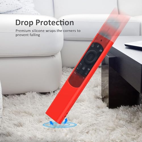 RAYA Silicon Protective Case Cover Compatible with Samsung Smart TV Remote Control 2022-2025 TM2280E QLED TV BN68-13897A [Remote NOT Included] (Red) - Image 4