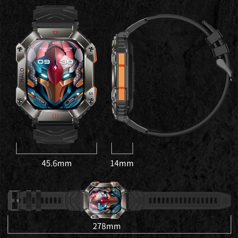 Smart Watch: Silver Steel Strap, IP67 Waterproof, 90-Day Long Standby, Multifunctional Health Monitor - Over 100 Sports Modes Fitness Watch for Men, Android Phone Users - Image 4