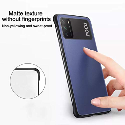 REALCASE Poco M3 | Redmi 9 Power Back Cover Case, Ultra Thin Frameless Matte TPU | Shockproof Bumper Case Cover for Xiaomi Mi Poco M3 | Redmi 9 Power (F-Black) - Image 3