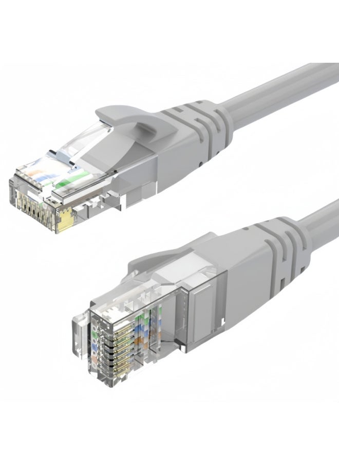 Generic Six Kinds Of Gigabit Network Cable Cat6e Waterproof With Crystal Head Home Network Cable Finished Jumper 0.5-50 Meters-Color:Light Gray-Line Length:20m  - Image 1