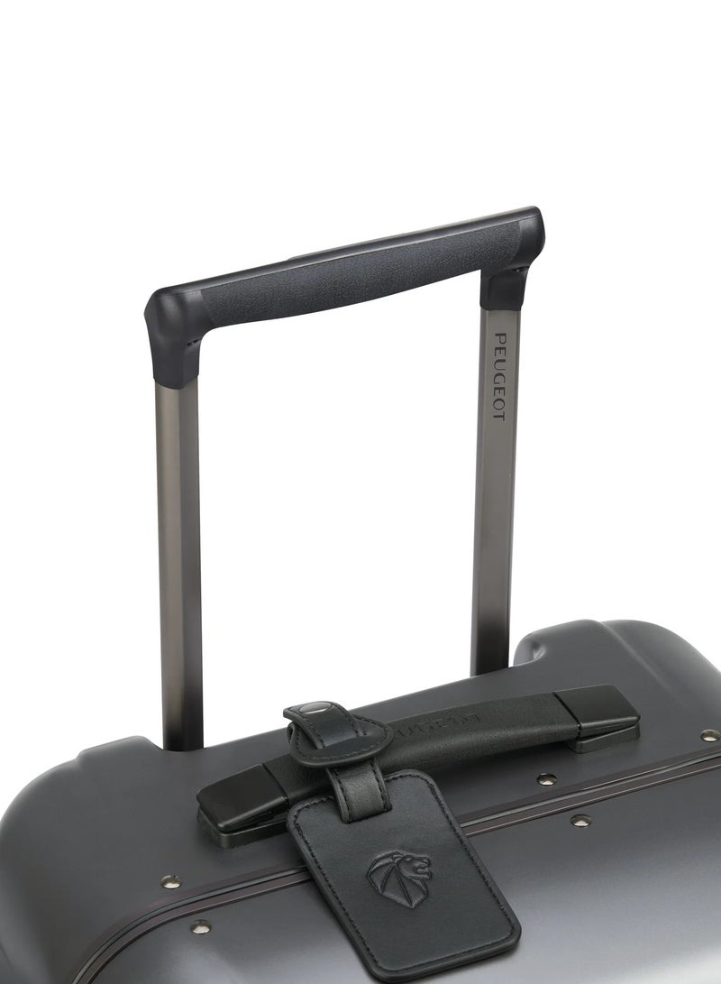 PEUGEOT Voyages 55 Cm Hardcase 4 Double Wheel Cabin Luggage Trolley - Storm Grey - Image 4