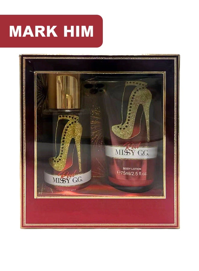 MARK HIM 2PCS Women’s Fragrance Gift Set, Floral Scented Spray & Moisturizing Lotion Combo, Long-Lasting Feminine Body Care & Perfume Set, Luxury Gift for Her - Image 1