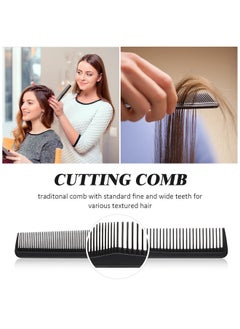 Patelai 5 Pieces Hair Cutting Comb Set, Carbon Fiber Barber Comb Hair Styling Combs Fine Teeth Anti Static Heat Resistant Hairdressing Tapered Comb For Men Women  - Image 4