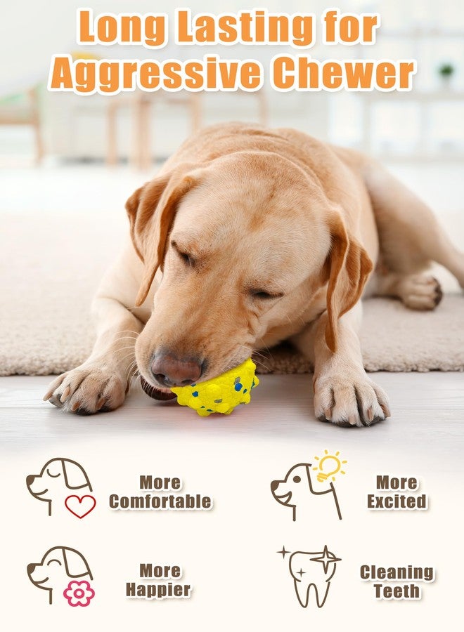 Moonorange Dog Tennis Balls for Aggressive Chewers, Indestructible Durable Bouncy Interactive Toy for Dogs Fetch Game Lightweight Floating Outdoor Training(4Pcs Large) - Image 3