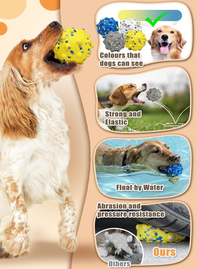 Moonorange Dog Tennis Balls for Aggressive Chewers, Indestructible Durable Bouncy Interactive Toy for Dogs Fetch Game Lightweight Floating Outdoor Training(4Pcs Large) - Image 5