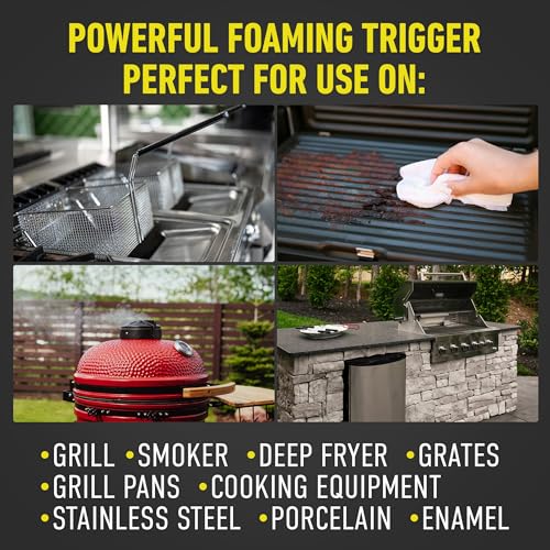 CLR Brands Grill Cleaner and Degreaser Spray, 26 oz. Bottle, BBQ Cleaner Removes Burnt Food, Grease and Grime from Grates and Racks, Pellet and Electric Smokers - Image 3