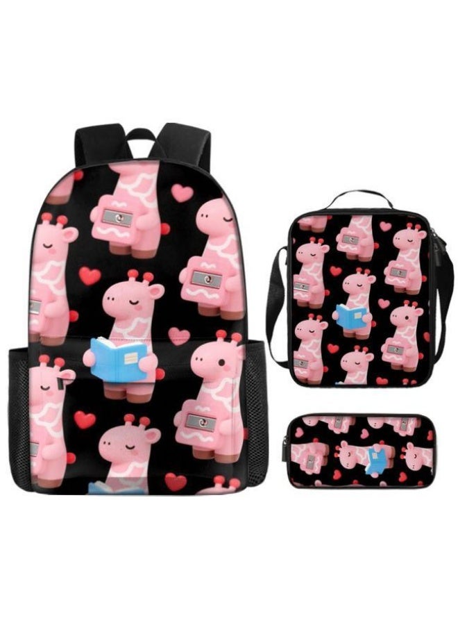 Bright Li Fire Unlock the fashion style of children's fun! Three-piece bag set, cartoon elements make children and teenagers super stylish (students, children, friends outings, mountain climbing, schooling, etc. are available) - 13 - Image 2