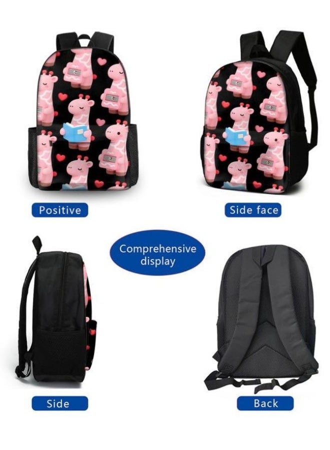 Bright Li Fire Unlock the fashion style of children's fun! Three-piece bag set, cartoon elements make children and teenagers super stylish (students, children, friends outings, mountain climbing, schooling, etc. are available) - 13 - Image 3
