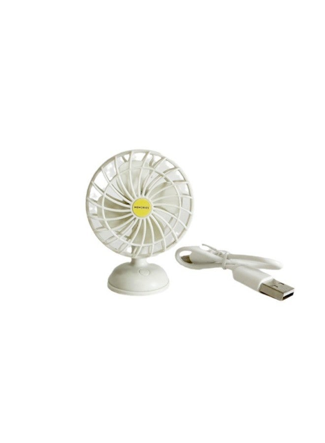 Loquat 1:12dollhouse Dollhouse Mini Artificial Rechargeable Fan Toy Miniature Scene Model Ornaments-Specifications:7.8×5×3.5cm-Color:White - Image 1