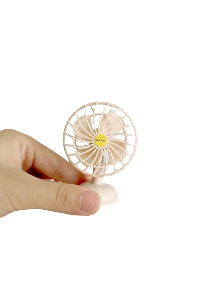 Loquat 1:12dollhouse Dollhouse Mini Artificial Rechargeable Fan Toy Miniature Scene Model Ornaments-Specifications:7.8×5×3.5cm-Color:White - Image 4