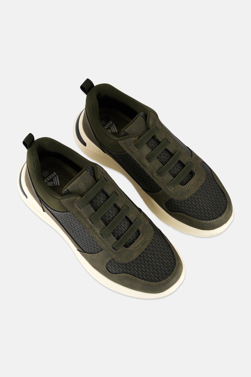 RBX Men Slip On Running Shoes, Dark Olive - Image 4