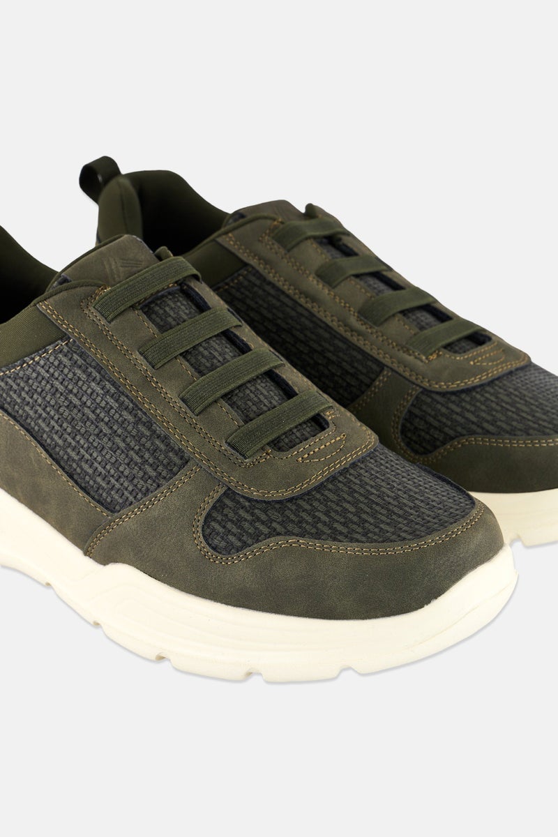RBX Men Slip On Running Shoes, Dark Olive - Image 3