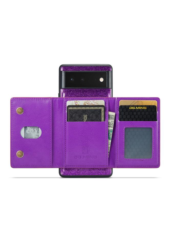 Dg Ming Case For Google Pixel 6 M3 Series Glitter Powder Card Bag Leather Case - Image 4