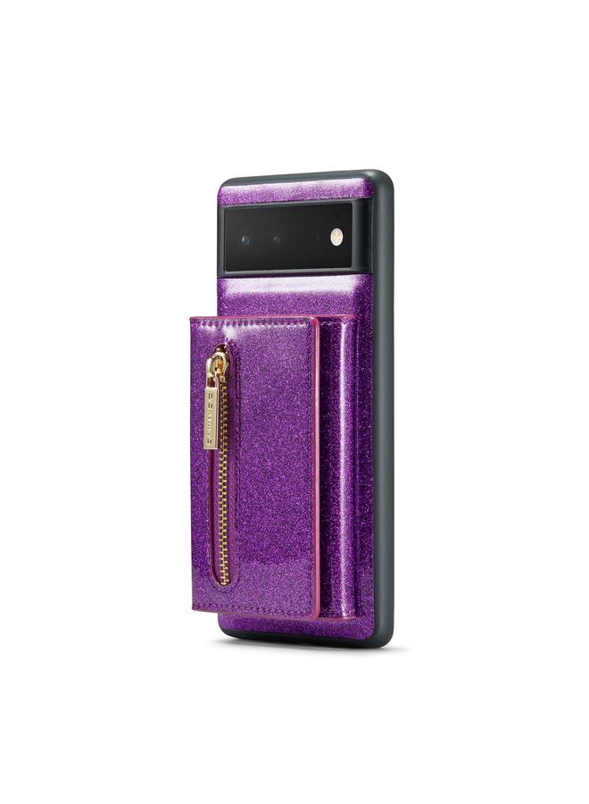 Dg Ming Case For Google Pixel 6 M3 Series Glitter Powder Card Bag Leather Case - Image 2