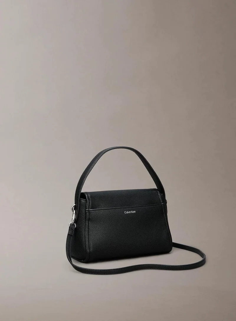Calvin Klein Black Pebble Grain Shoulder Bag for Women | Best Price UAE