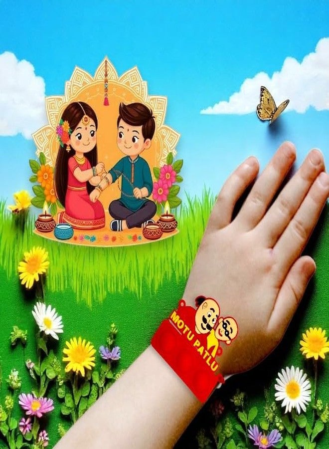 Elleva kids rakhi for brother | Cartoon Rakhi Set of 2 for Brother Boys Baby Kids Toy Bracelet, Designer Rakhi for Children | Spiderman, Doremon, Chota Bheem rakshabandhan gift for kids (Pack of 1) (Style (1)) - Image 3